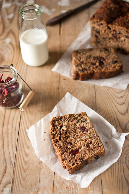 Whole Wheat Apple Cranberry Bread