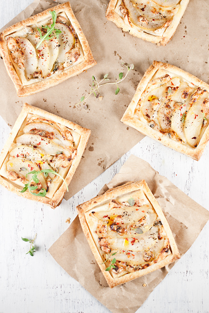 Pear and Gorgonzola Tarts 