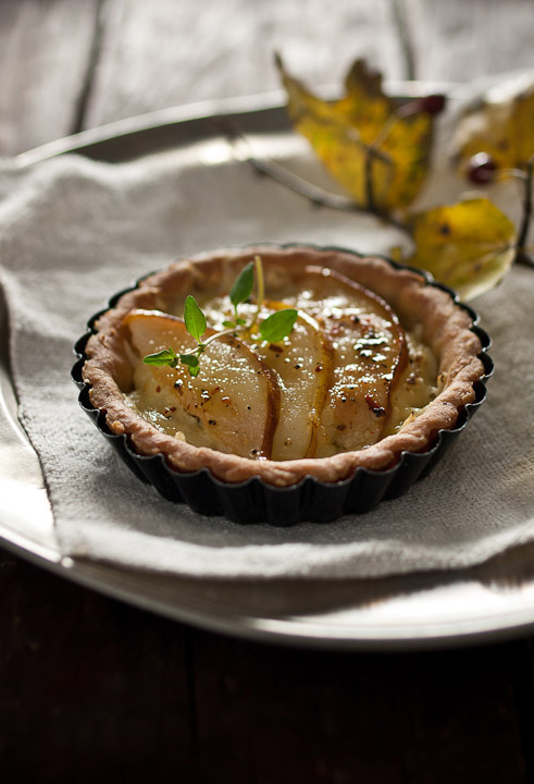 Pear & Cheddar Tarts With Cornmeal Crust