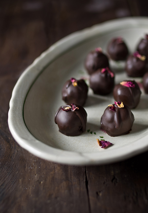 Chocolate Hibiscus Truffles