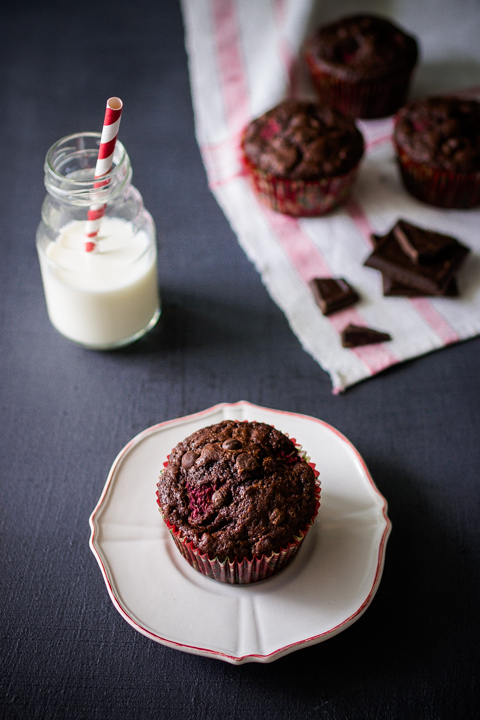 Chocolate Raspberry Muffins